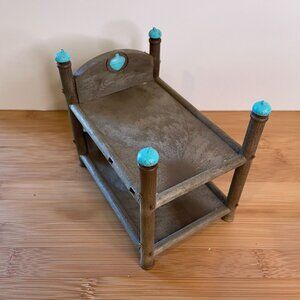 Lil Woodzeez Replacement Bunk Bed Dollhouse Furniture Battat All Blue